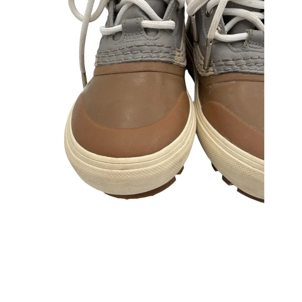 Vans Standard Mid Snow MTE Waterproof US Gray/Tan Leather Boots Mens 6.5 Women 8